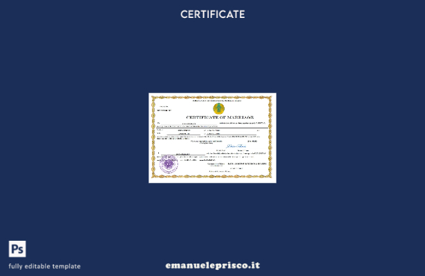 certificato di matrimonio in stile verificato del Kazakistan Modello Word e PDF